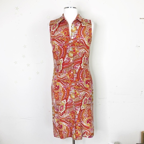 Moda Seta silk Paisley print shirt dress - Picture 8 of 16